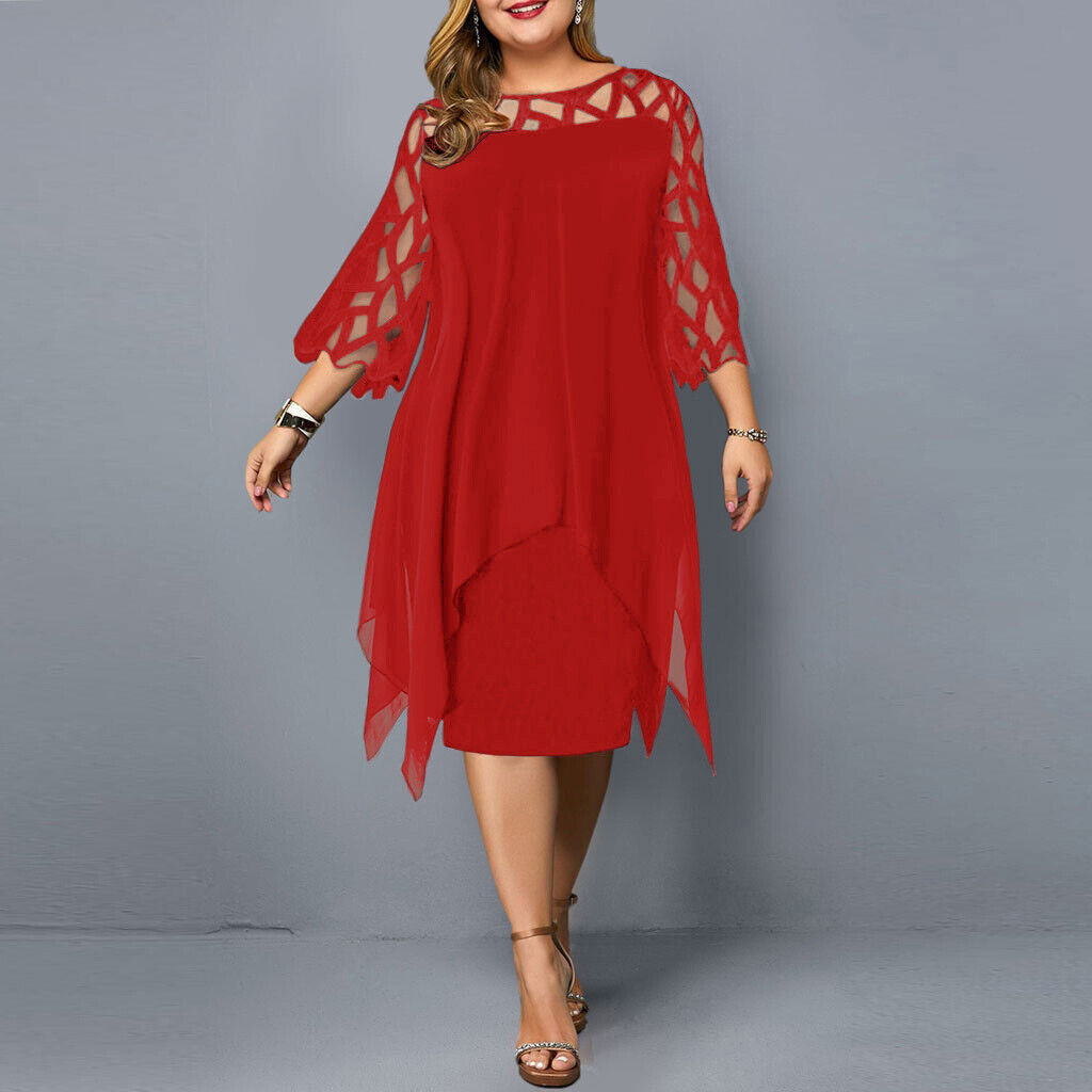 EP | Robe midi élégante en grandes tailles