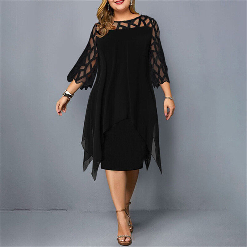 EP | Robe midi élégante en grandes tailles