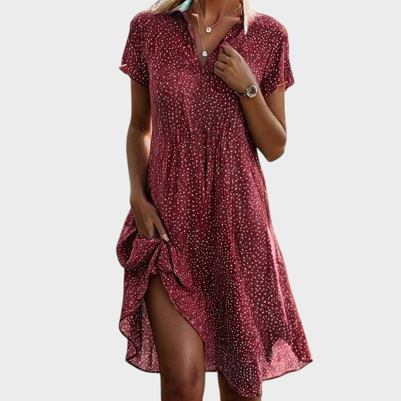 EP | Robe midi élégante et confortable à pois