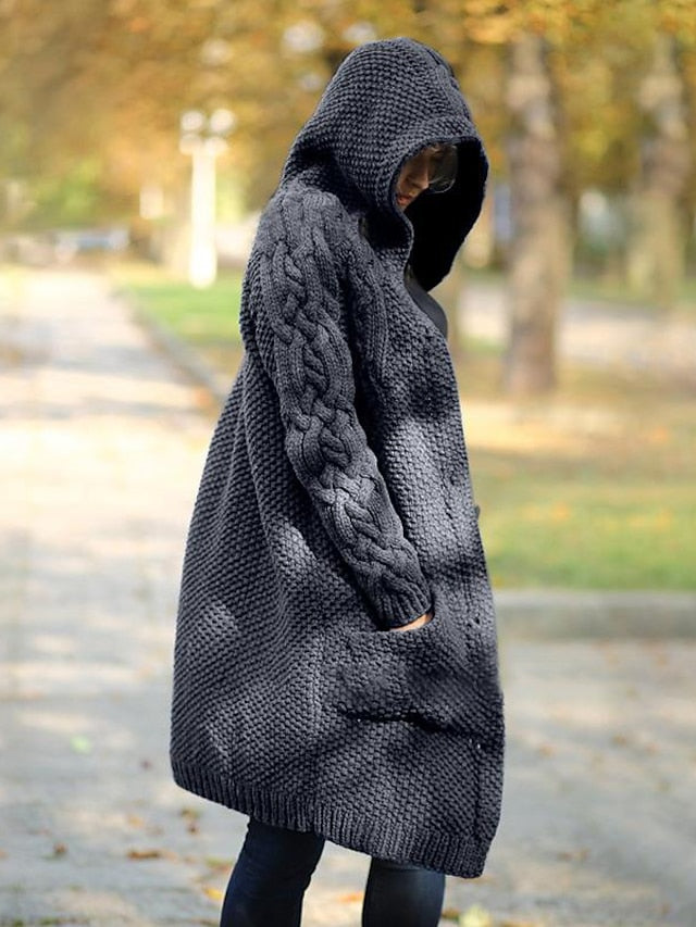 ND | Cardigan à capuche en grosse maille