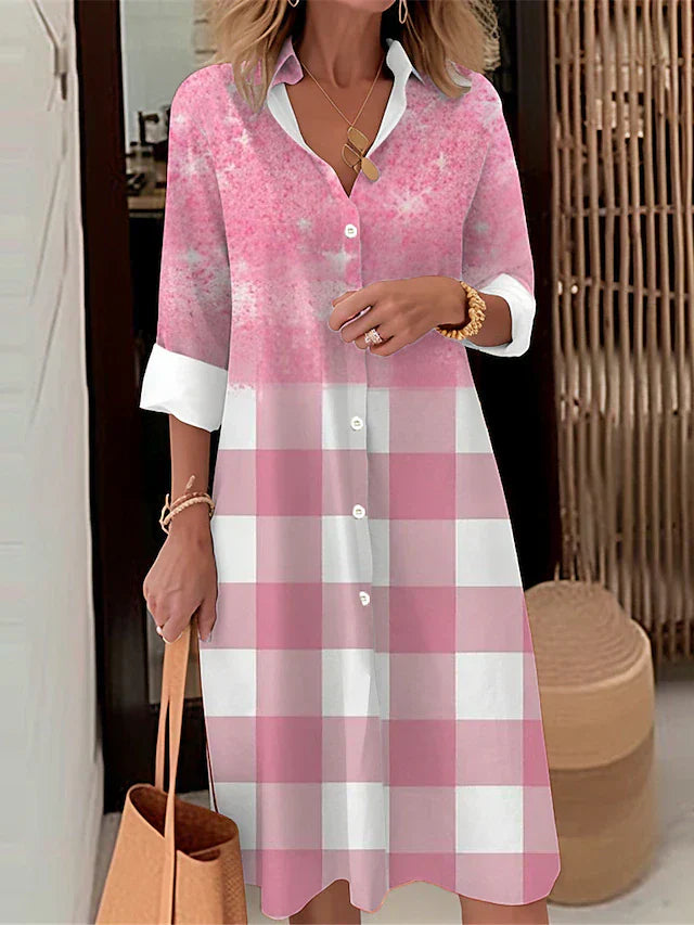EP | Robe de loisirs avec boutons et imprimé