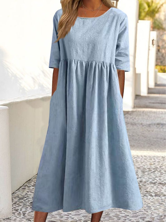 EP | Unicolore en vrac sac robe midi longue QPQ103