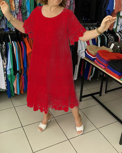 EP | Robe midi intemporelle en dentelle
