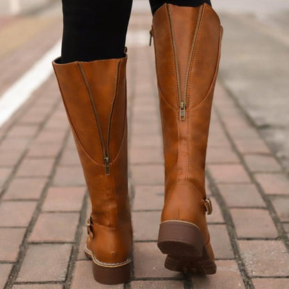 EP | Bottes hautes pour femmes avec boucle et talon