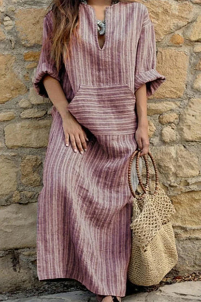 EP | Robe vintage en coton à rayures