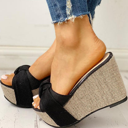 EP | - Sandales à talons hauts compensées Femme