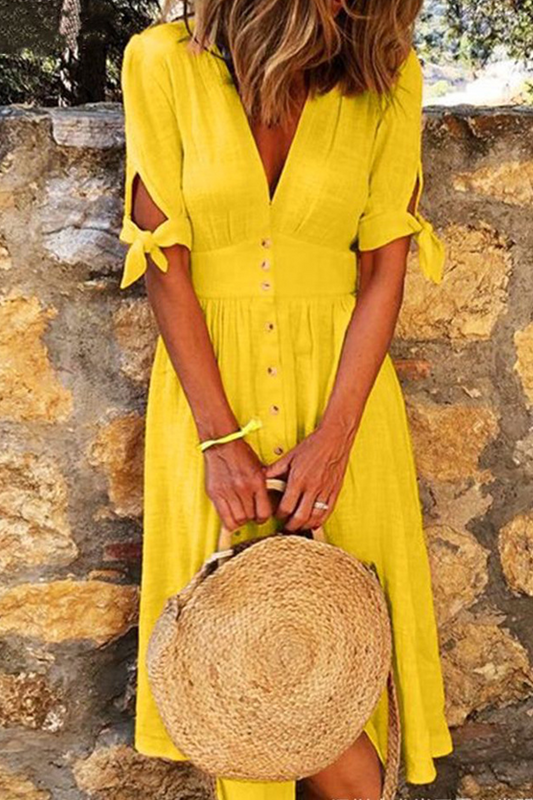 EP | Robe midi avec boutons en coton