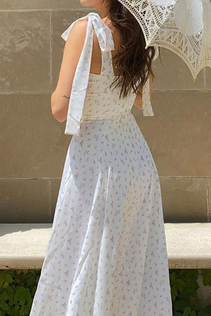 EP | Robe midi nouée avec motif floral