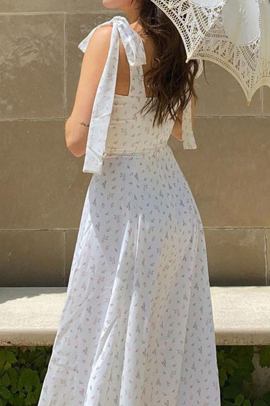 EP | Robe midi nouée avec motif floral
