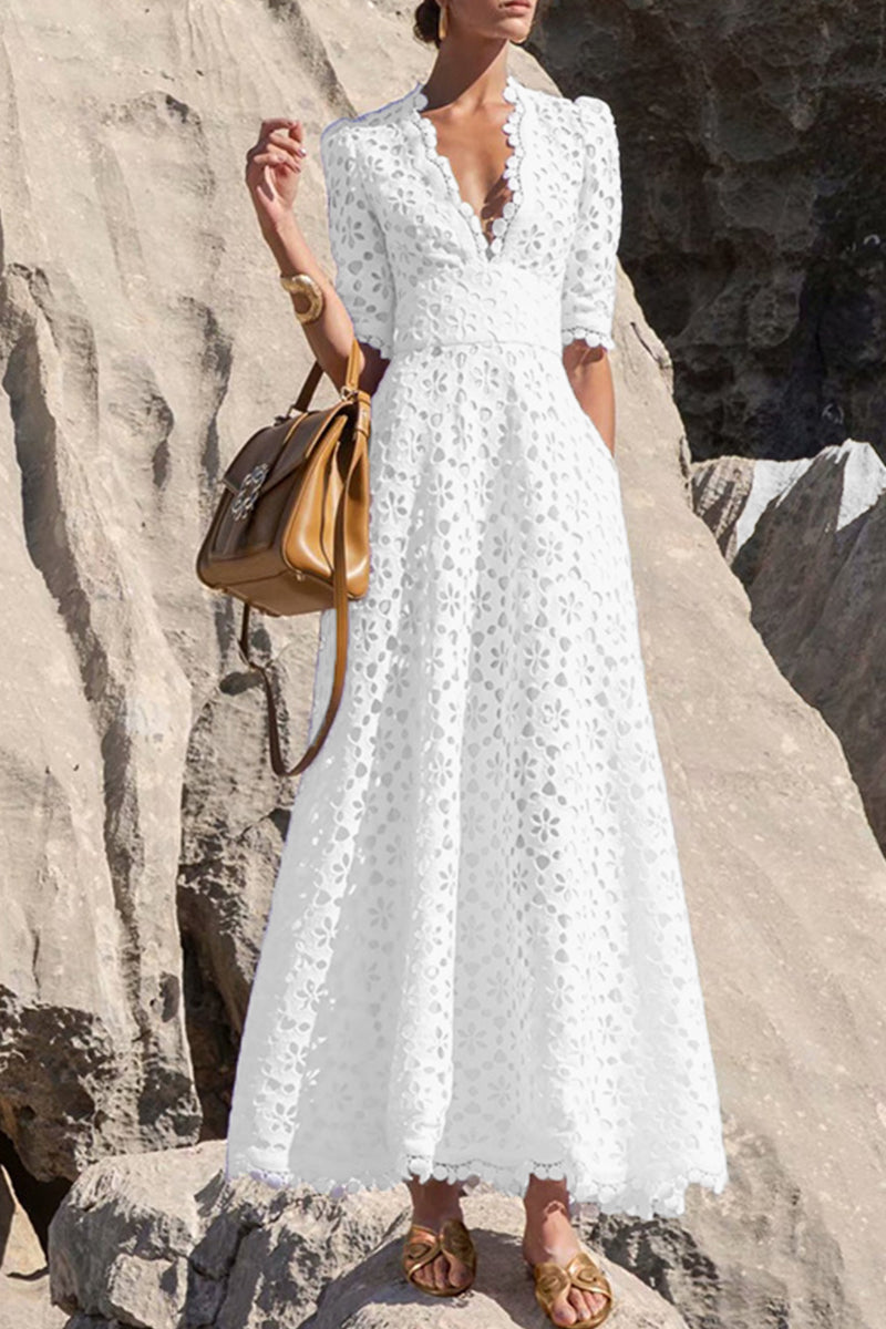 EP | Maxi-robe avec broderie anglaise