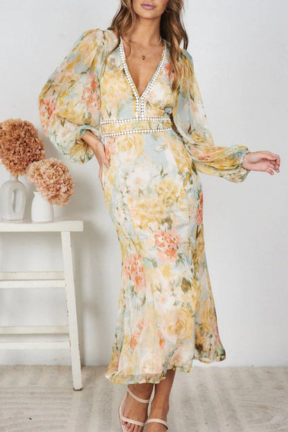 EP | Robe midi fluide à imprimé floral