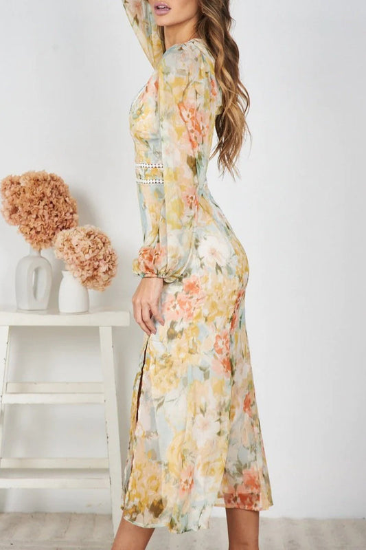 EP | Robe midi fluide à imprimé floral