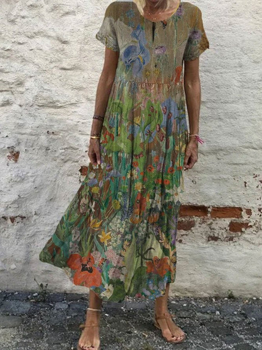 EP | Robe midi de vacances florale