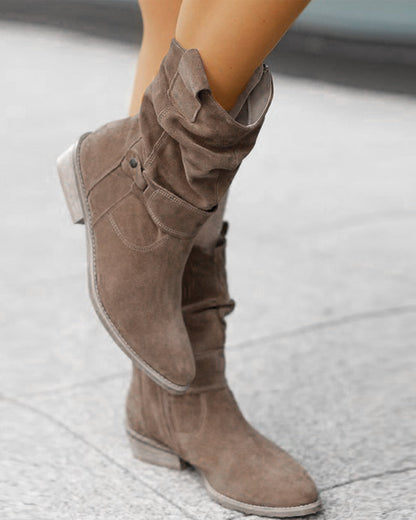 ND | Bottes mid-calf avec détail de lanière