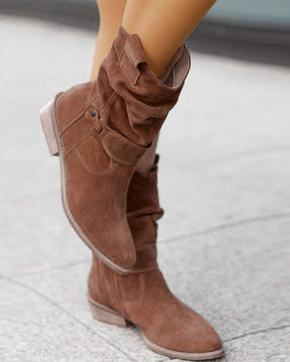 ND | Bottes mid-calf avec détail de lanière