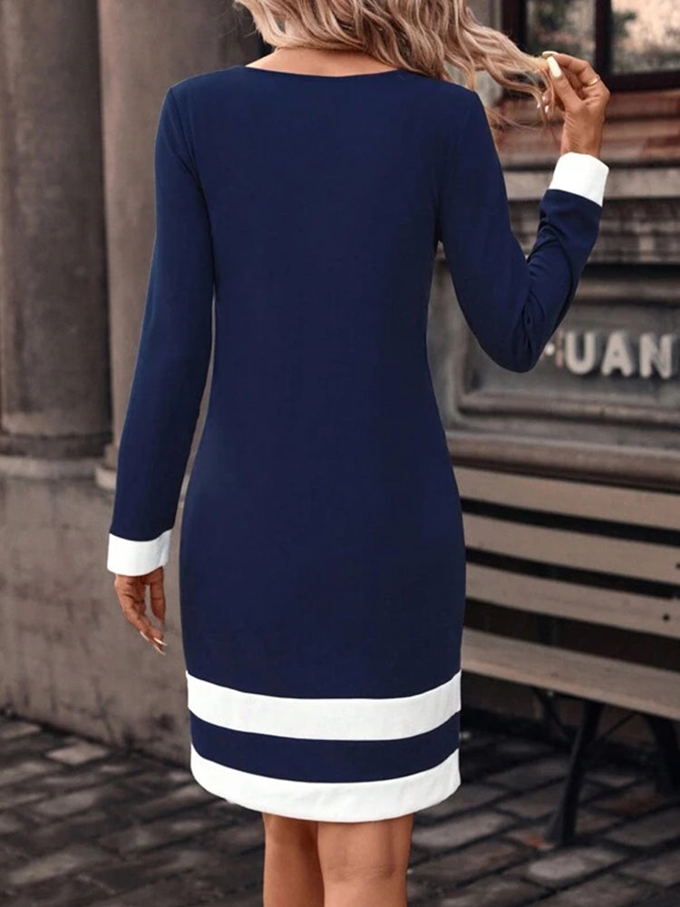 EP | Robe tricotée mode à manches longues pour femmes