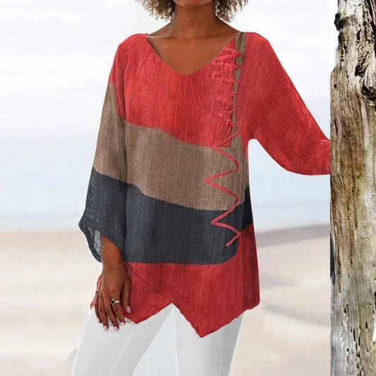 ND | Elégante chemise d'été tricolore