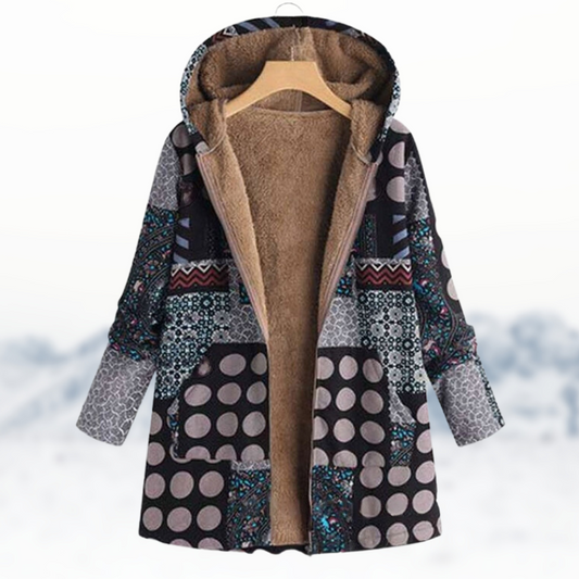 EP | Manteau d'hiver chic et douillet avec imprimé