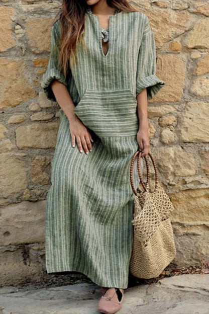 EP | Robe vintage en coton à rayures