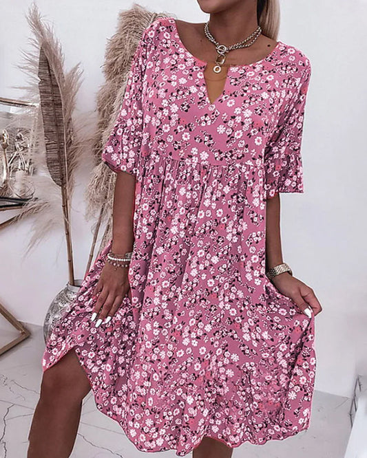 EP | Robe midi avec motif floral