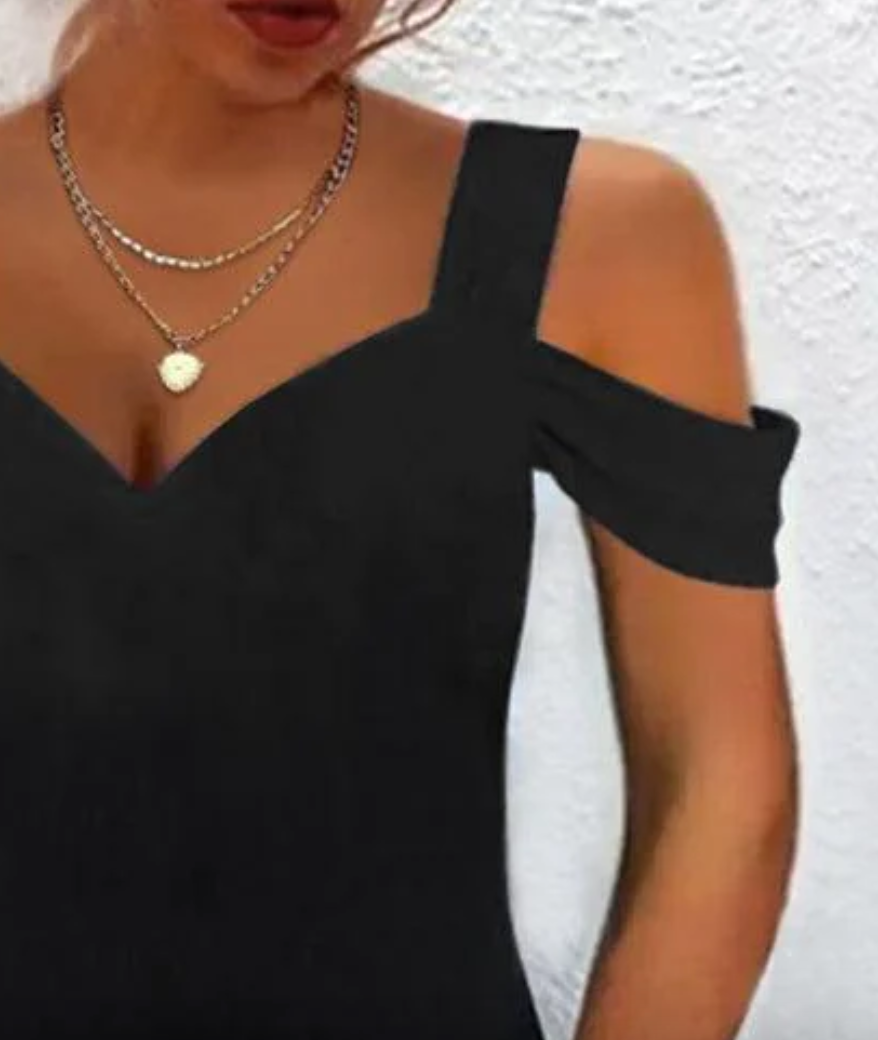 EP | Mini-robe à bretelles noire unie cool
