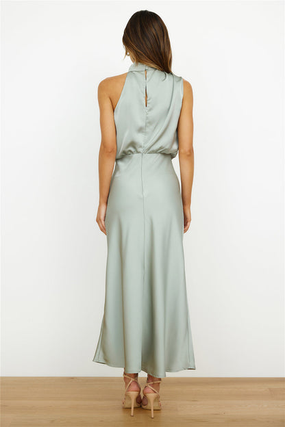 EP | Robe midi drapée en satin
