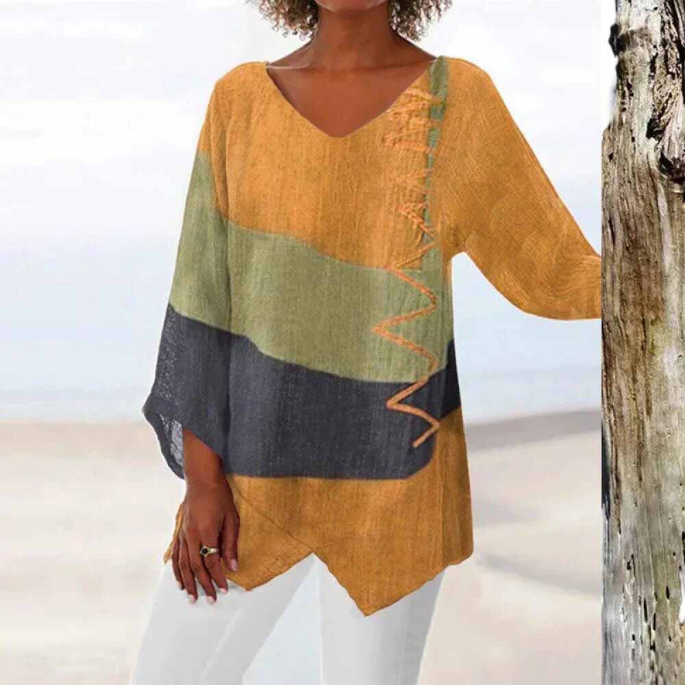 ND | Elégante chemise d'été tricolore