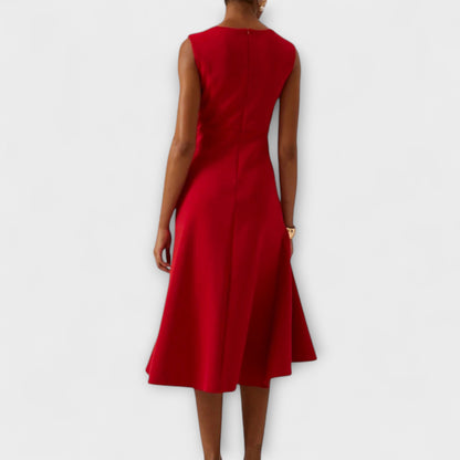 EP | Juliette™ - Robe midi asymétrique élégante drapée