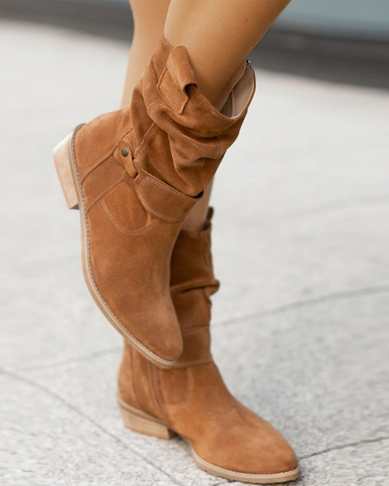 ND | Bottes mid-calf avec détail de lanière
