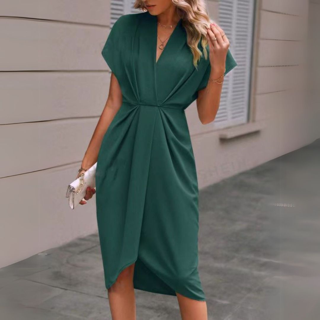 EP | Robe midi drapée élégante pour femmes