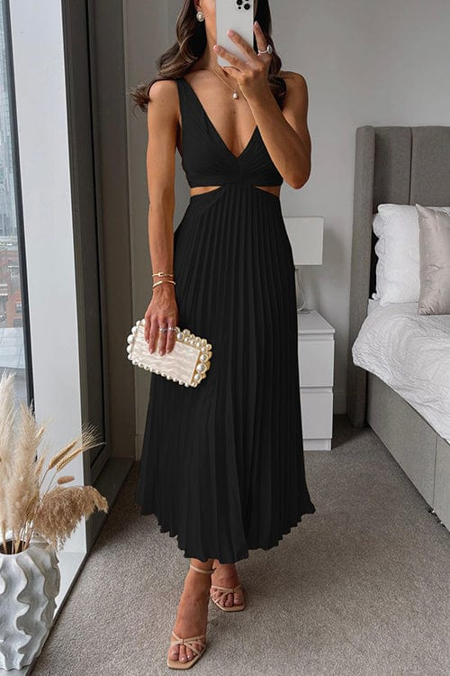 EP | Elégante robe midi plissée en satin