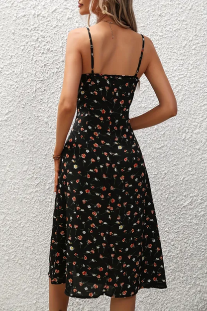 EP | Robe fendue à pois pour femme