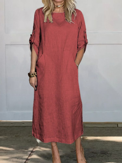 EP | Robe midi élégante à poches