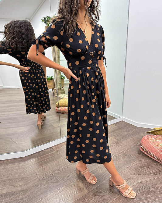 EP | Robe midi avec porte-monnaie Pois