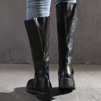 EP | Bottes hautes pour femmes avec boucle et talon