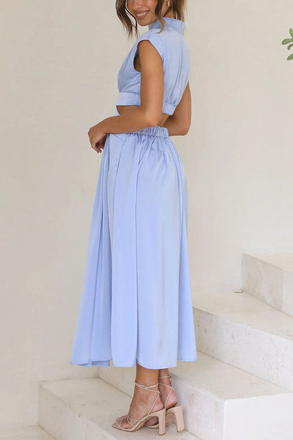 EP | Robe midi avec découpe et poches
