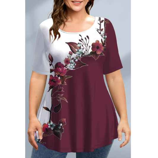EP | T-shirts polyvalents imprimés de fleurs pour femmes