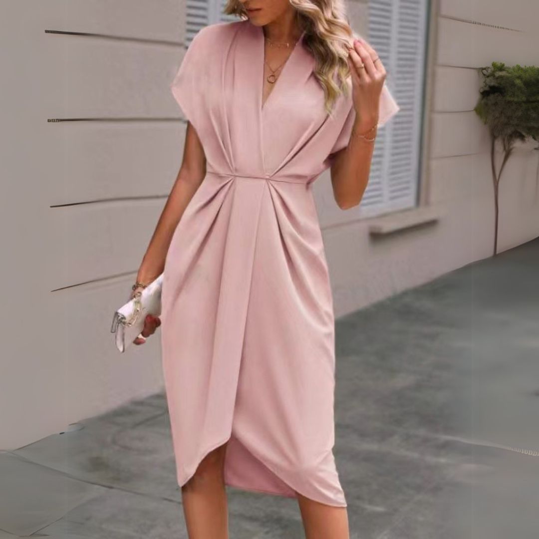 EP | Robe midi drapée élégante pour femmes
