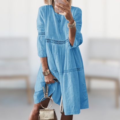 EP | Robe midi à manches longues | Robe blanche midi | Robes midi pour femmes