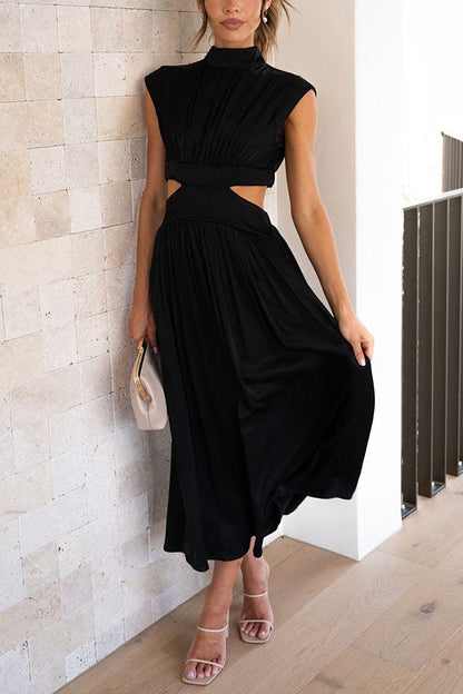 EP | Robe midi avec découpe et poches