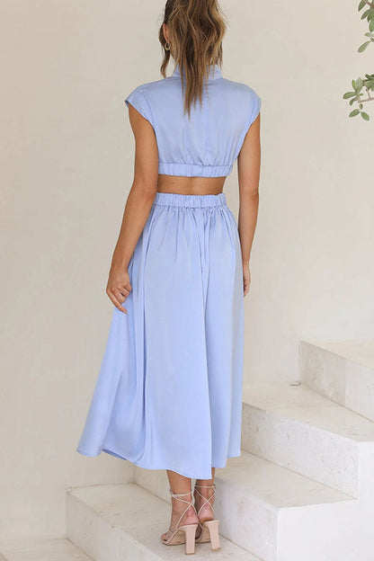 EP | Robe midi avec découpe et poches