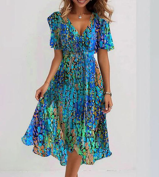 EP | Robe midi fluide imprimée