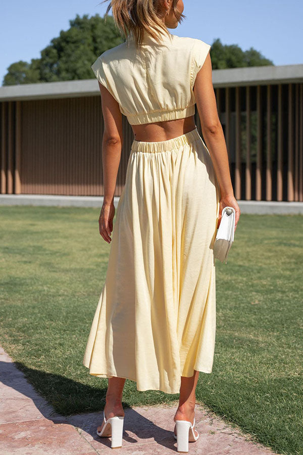 EP | Robe midi avec découpe et poches