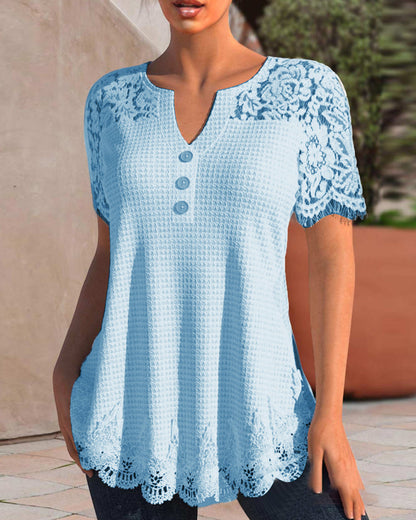 ND | Blouse en dentelle structurée