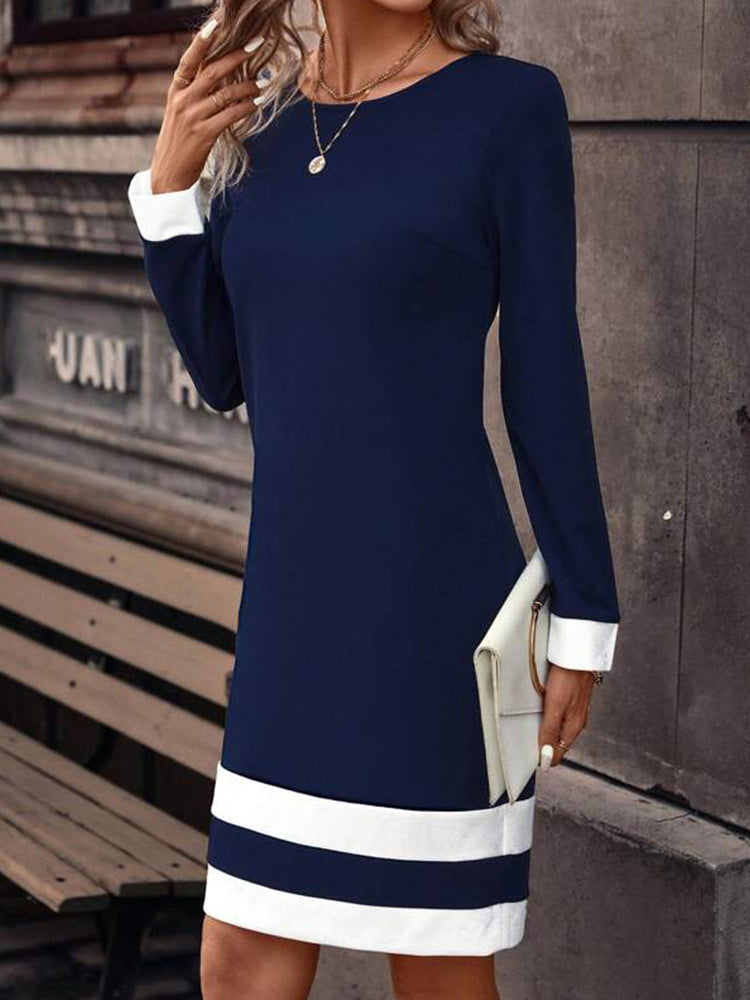 EP | Robe tricotée mode à manches longues pour femmes