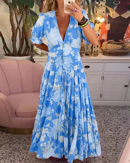 EP | Robe à imprimé floral et décolleté en V