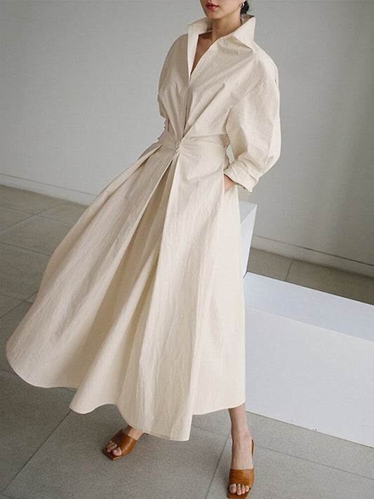 EP | Robe midi chic avec fermeture à boutons