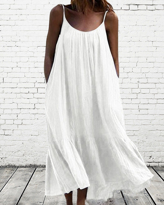 EP | Robe midi sans manches unie