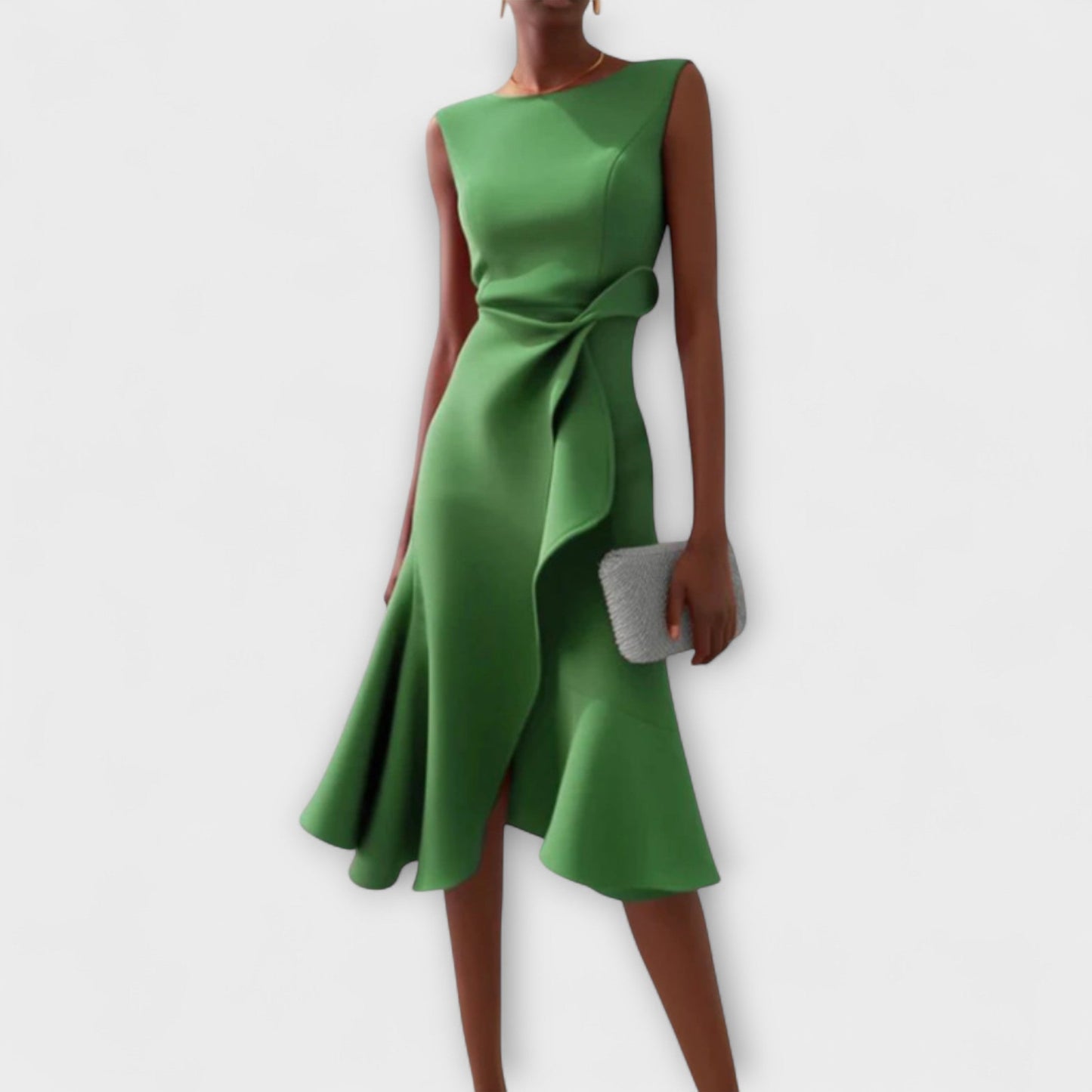 EP | Juliette™ - Robe midi asymétrique élégante drapée