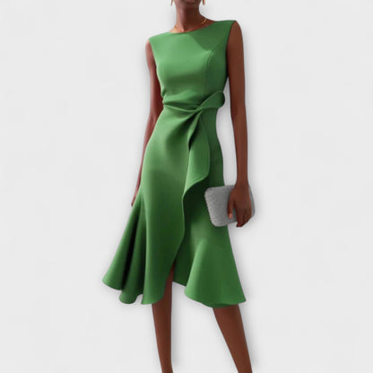 EP | Juliette™ - Robe midi asymétrique élégante drapée
